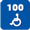 Disabled parking no more than 100 meters