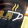 לוגו קפה חם על תפריט