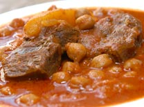 טבחה בלסלק - תבשיל בשר עם שעועית ועלי מנגולד