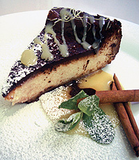 עוגת גבינה אפויה עם שוקולד לבן 