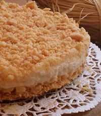 מתכון עוגת גבינה פירורים של לחם ארטיזן