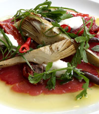 קרפצ'יו עם ארטישוק של שילה (צ: מאשה סקילי)