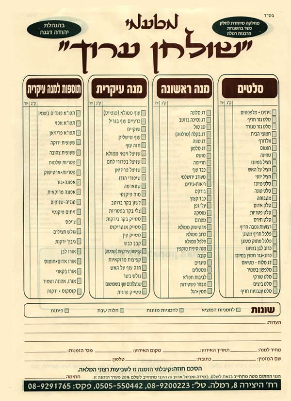 מטעמי שולחן ערוך